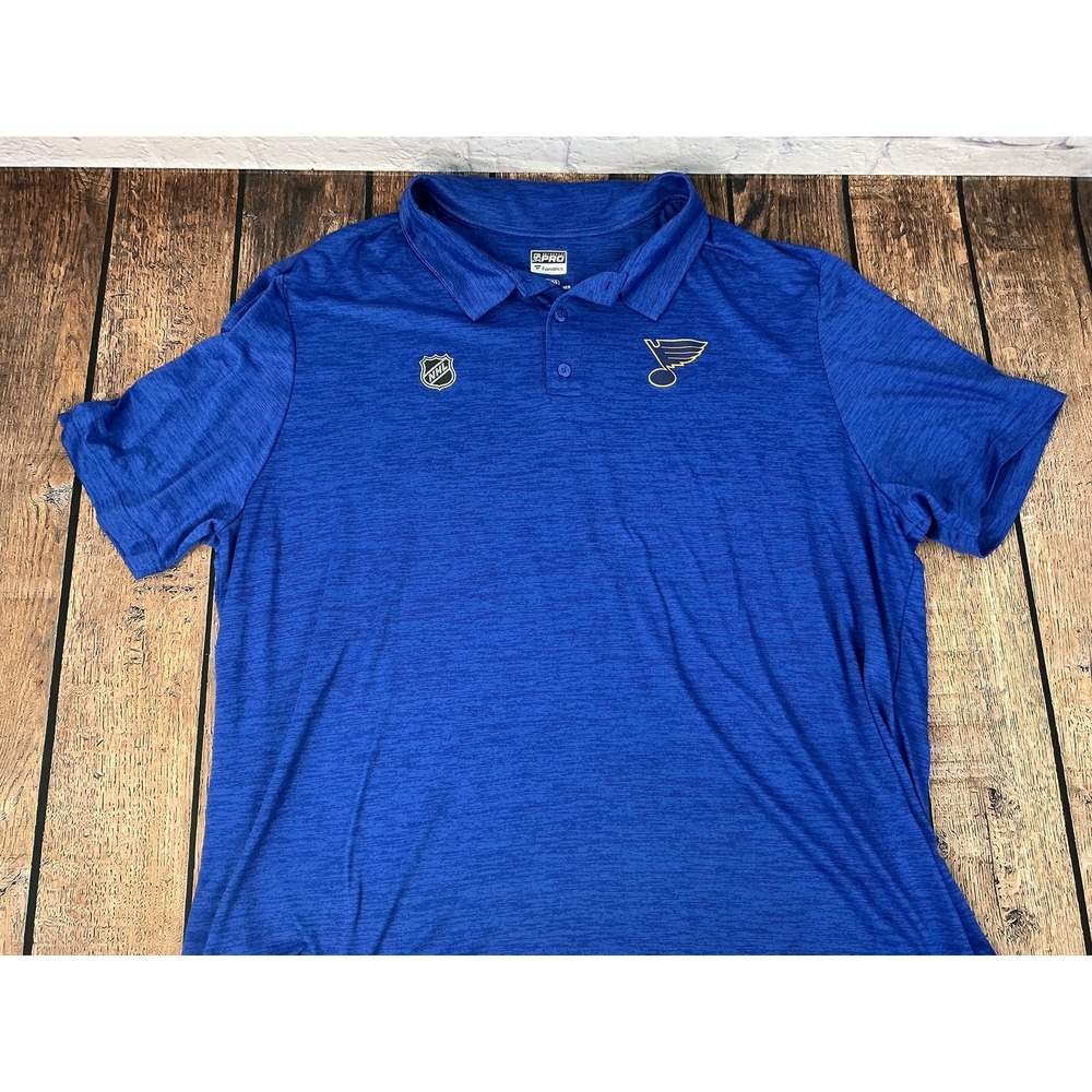 Fanatics NHL St. Louis Blues Men's 3XL Blue Authentic Pro Polo Shirt